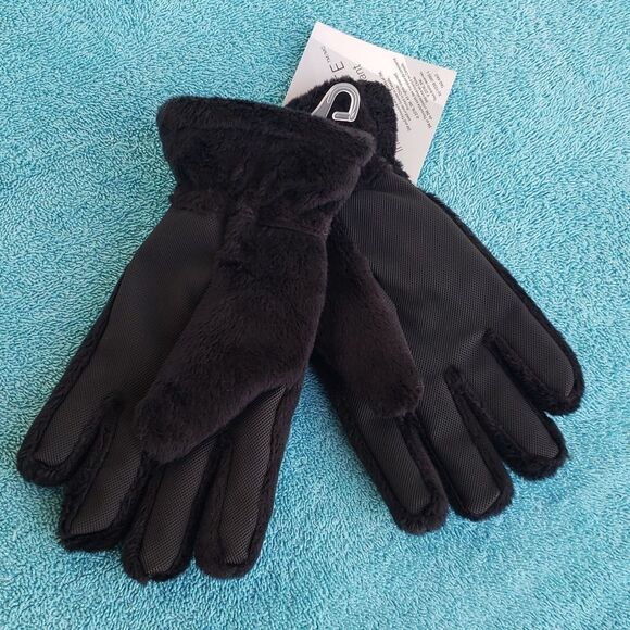 NWT Swiss Tech Black Gloves with 3M Thinsulate Insulation Technology Sz S - Picture 2 of 4